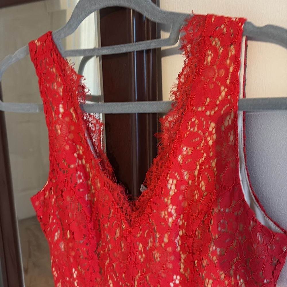 Red cocktail dress